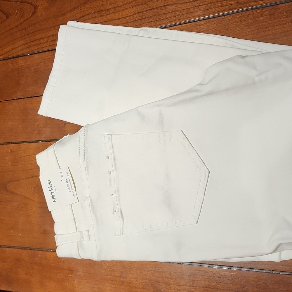 Spring/Summer jeans - Francesca's Midrise skinny white distressed stretch jeans